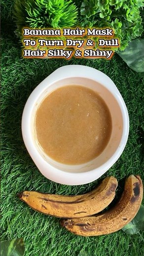 DIY Easy Banana Hair Mask For Dull & Dry Hair |