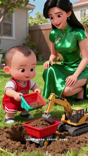 Mom taking care of the baby #2d #cartoon #animation