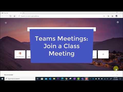 Join a Microsoft Teams Class Meeting