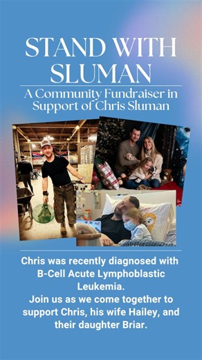 Aura.of.Mrs.Brown on Instagram: "This is Chris. A devoted husband to Hailey. A loving dad to Briar. A man who shows up for the people around him without hesitation. The kind of person who makes you feel like family the moment you meet him. Recently, Chris was diagnosed with B-Cell Acute Lymphoblastic Leukemia. The road ahead is long—4 to 5 rounds of treatment—but Chris isn't facing it alone. This community has been showing up in the most incredible way, and we're just getting started. 💙 📅 Satu