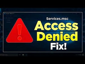 How to Fix Services msc Access Denied error on Windows 11