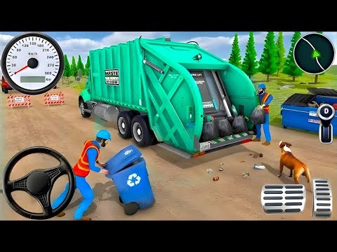 Garbage Trash Truck Realistic Simulator 3D - City Road Garbage Dumper Truck Games - Android GamePlay