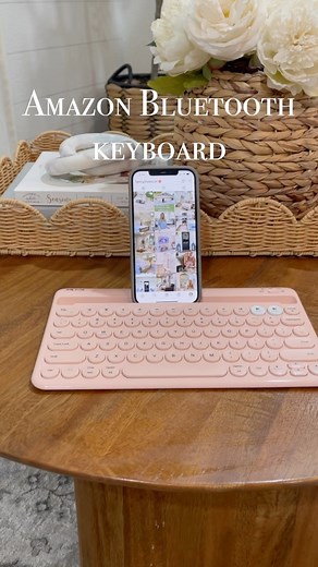 29K views · 79 reactions | Comment link. Wireless Bluetooth keyboard comes in pink, white, black, or purple. If you type a ton on your phone this makes it so easy! I work from home and use this to answer emails, DMs, text messages, and more. Works with phone or iPad. Comment link | Fancy Fix Decor | Facebook