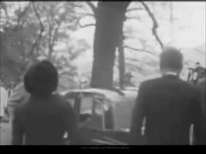 November 10, 1962 - President Kennedy and wife Jacqueline arriving to Eleanor Roosevelt's Funeral