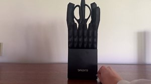 DFACKTO 15 Piece Desert Gold Knife Set with Block, Sharpener, and Kitchen Shears, Sharp Full-Tang High-Carbon Stainless Steel Blades, Non-Slip Composite Handle Kitchen Essentials Chef Knives