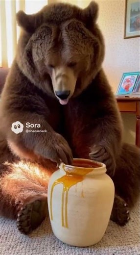 🐻🍯 Winnie the Pooh? #bear #honey