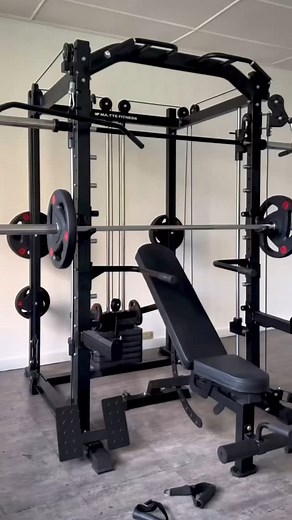 3.3K views · 20K reactions | SM-02 Package: ₱64,499 INCLUSIONS: SM-2 Smith Machine + Accessories AB-01 Adjustable Bench 20kg 7ft Olympic Barbell Spring Clips Tri-grip Olympic Plates 2.5 kg Pair Tri-grip Olympic Plates 5 kg Pair Tri-grip Olympic Plates 10 kg Pair Tri-grip Olympic Plates 15 kg Pair Tri-grip Olympic Plates 20 kg Pair  Available For Pickup/Delivery  NATIONWIDE Delivery Message us to order https://vt.tiktok.com/ZS6nnMgDM/ | MA.TTE Fitness | Facebook
