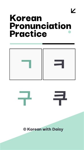 Korean Consonants ㄱ vs ㅋ — Pronunciation for Beginners #hangeul #korean