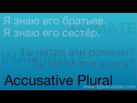 Russian Cases - Accusative Plural