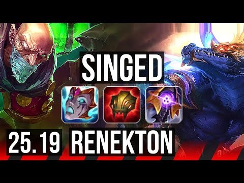 SINGED vs RENEKTON (TOP) | EUW Master | 25.19