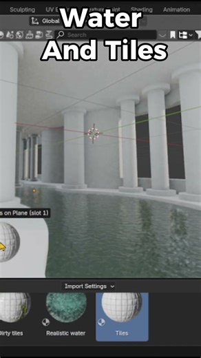 Creating Another Calm Poolroom In Blender (Timelapse) #shorts #blender #poolrooms