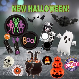 Booo! Spook-tacular new Halloween supplies have just landed!  From scary skulls and creepy balloons to thrilling tableware and freaky face paint, we have all you need to create a spine-chilling celebration!  https://www.discountpartysupplies.com.au/occasions-and-events/halloween.html | Discount Party Supplies | Facebook