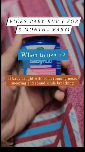 Infant cold remedies|Vicks Baby Rub