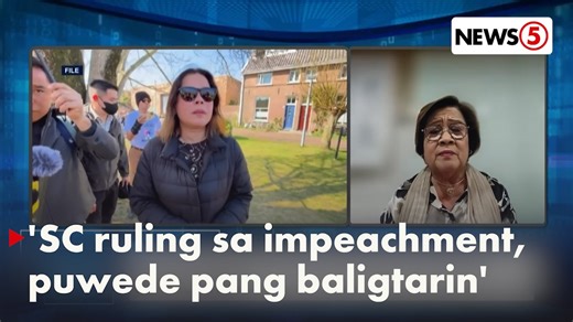 74K views · 3.9K reactions | 'PUWEDE PA RIN' Para kay Mamamayang Liberal Rep. Leila de Lima, may pag-asa pang mabaligtad ang ruling ng Supreme Court kaugnay sa impeachment complaints laban kay Vice Pres. Sara Duterte. Dapat rin daw aminin ng mga hukom ang kanilang aniya'y pagkakamali ukol sa usapin. For more latest stories, visit us at www.news5.com.ph | News5 | Facebook