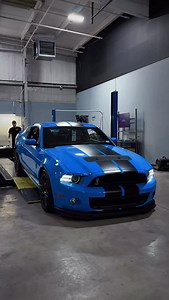 KING OF ALL 👑 (The ZL1 & SRT are peasants) #latemodelresto #reels We dyno one of the best Mustangs to ever roll off of the assembly line: a 2013 Shelby GT500. This Grabber Blue GT500 is an exceptional example of a low-mile, stock car (11k miles to be exact) | Late Model Restoration