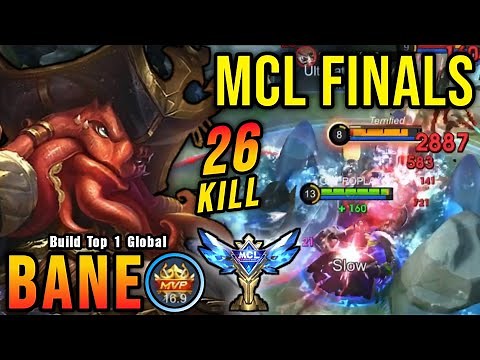 MCL FINALS!! 26 Kills Bane Best Build and Emblem!! - Build Top 1 Global Bane ~ MLBB