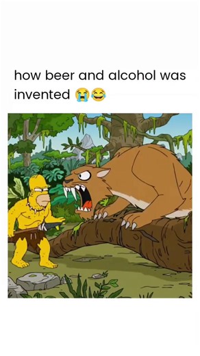 How beer and alcohol were invented 😂😭 #simpsons #homer #cartoonmemes #funnyvideo #relatable