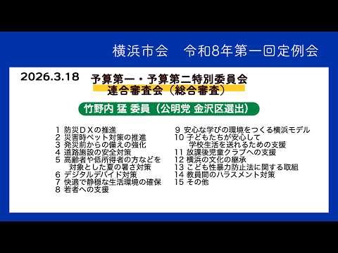 March 18, 2026: Joint Review Committee of the First and Second Special Budget Committees (Compreh...