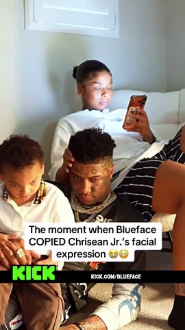 The moment when Blueface COPIED Chrisean Jr.’s facial expression 😭😳 #blueface #chriseanjr #fyp