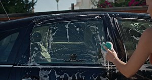 Auto Cleaning Detailing Woman Washes Car Stock Footage Video (100% Royalty-free) 1107408607 | Shutterstock