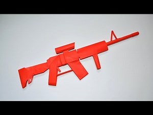 How to make a paper gun - rifle M 4 - DIY - origami
