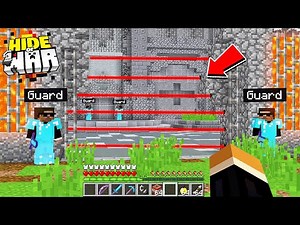 this Minecraft base is guarded and protected.. (Hide or WAR #1)