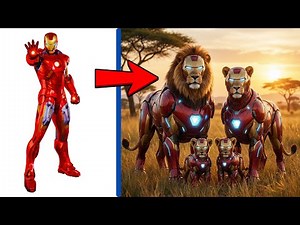 AVENGERS but LION FAMILY VENGERS 🔥 All Characters (marvel & DC) 2025 🌟