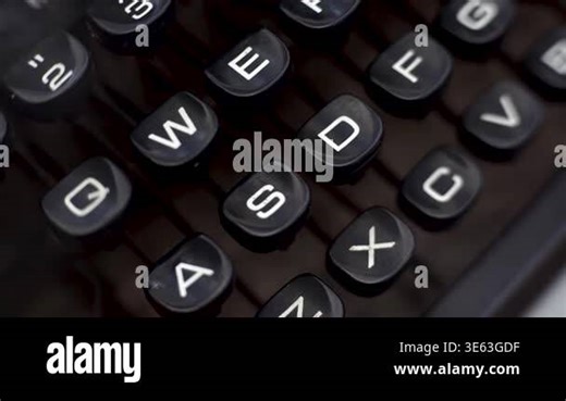 Vintage Typewriter Keys Perspective Macro Retro Keyboard Stock Video Footage - Alamy