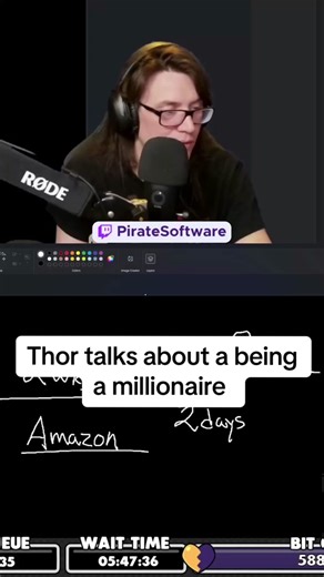 @PirateSoftware talks about being a millionaire #piratesoftware #gamedev #softwareengineer #streamer