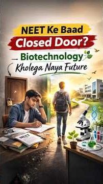 NEET Ke Baad Closed Door? Biotechnology Kholega Naya Future