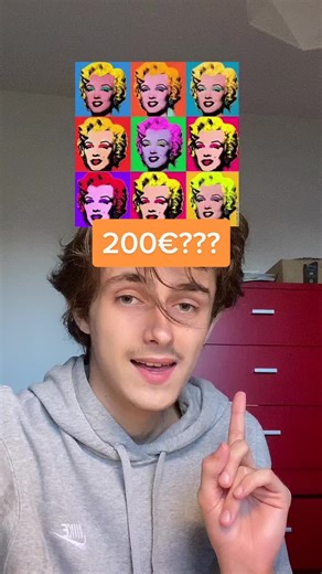 Imaginez la personne qui aura le bon 😭😭 #buzz #artist #storytime #anecdote #fou #shook #fact #histoire #art #andywarhol #tableau #board