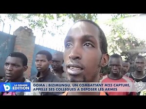 Goma: Bizimungu, un combattant M23 capturé, appelle ses collègues à déposer les armes