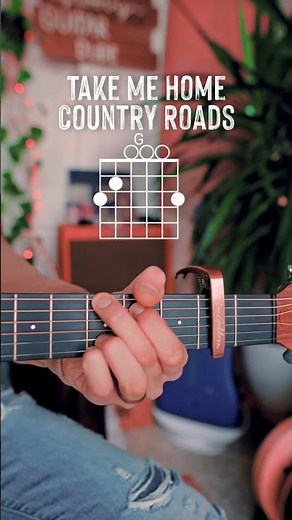 Take Me Home, Country Roads Guitar Tutorial // Country Roads Guitar Lesson