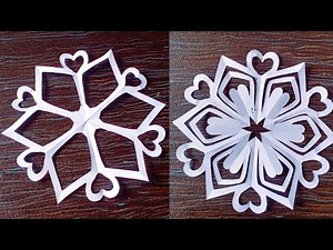 Easy 2 Paper cutting design for beginner's / How to make a snowflake out of paper ❄