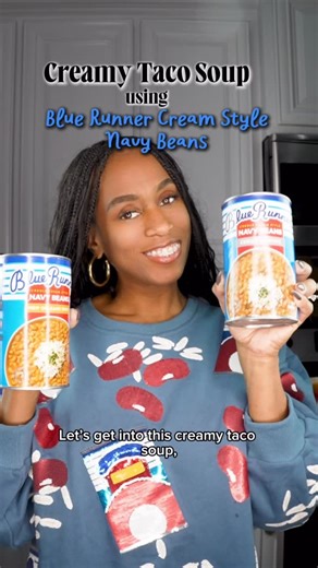 Brandy Gordon on Instagram: "Some ingredients are good on their own… and even better when you put them to work. 👏🏾 #ad @bluerunnerfoods Creole Cream Style Navy Beans are one of my favorite secret weapons for cozy soups. They add flavor and help thicken things up without extra steps. I used them in this hearty taco soup and it came out rich, comforting, and perfect for weeknight dinners. 👇🏾 Grab a can on your next grocery run and check out the full recipe below! * 1 lb of lean ground beef * 1
