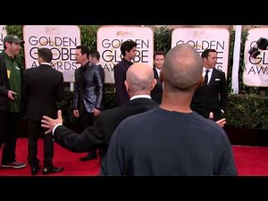 Entourage Cast Filming Movie Scenes at the Golden Globe Awards 2015 | ScreenSlam
