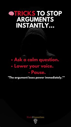 TRICKS to STOP ARGUMENTS instantly... #shorts #psychologyfacts #facts