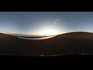 稚咲内海岸の夕日360°