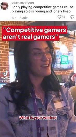 Interviewee perfectly explains certain 'gamers'.