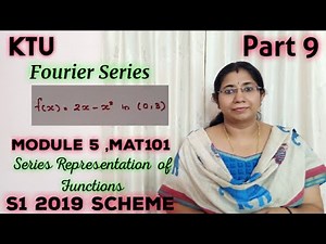 Fourier Series Problem 4| Series Representation of Functions |MAT101 Module5| KTU | S1| Part 8