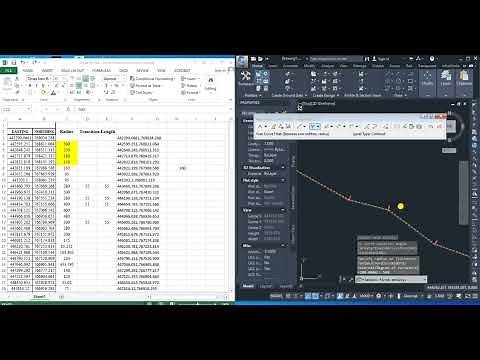 How to import Horizontal Alignment from Excel in CIVIL 3D 2020