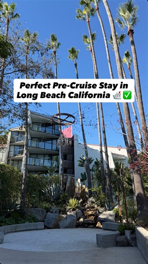 Cruising out of the Port of Long Beach? This is one of the most convenient hotel options. We’re at @hotelmaya in a double queen, first-level room with a walk-out balcony and instant water views, plus a waterfront boardwalk and on-site restaurant. Not luxury, but insanely close to the port and perfect for a stress-free overnight stay. Save this if you cruise from Long Beach! #fblifestyle #cruisetips #hotelreview | Brad Andchi