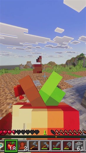 How to eat an apple in Minecraft #minecraft #howtominecraft