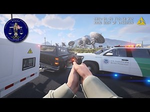 [NO COMMENTARY] 4K GTA V LSPDFR - ICE: Border Patrol, Stolen Yacht chase & High Speed chase!