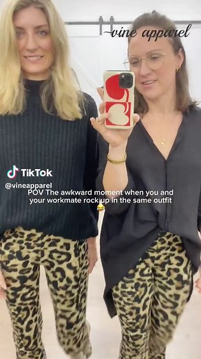 On Thursdays we wear Leopard 😂The Flarey Tights in Large Leopard seriously look good on everyone and they are hands-down the comfiest thing you will ever own. Bri is normally a size 8 and 163cm tall she is wearing the Flareys in a S. Izzy is a size 8 and 175cm tall, she is also wearing a S. Beautiful Julie is wearing the new Isabella Jean in size 6 and don't they all look FREAKING AMAZING!! She is normally a size 8 and is 166cm tall.