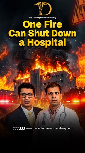 The Doctorpreneur Academy on Instagram: "Fire safety in hospitals is not optional. It’s life-saving 🚨 For NABH accreditation, hospitals must have fire NOC as per NBC guidelines. Fire safety starts at design, with proper alarms, extinguishers, and prevention systems. Training staff is critical. Knowing where extinguishers are and how to use them can save lives. Evacuation planning matters, especially when patients cannot move on their own. Preparedness makes the difference between risk and safet