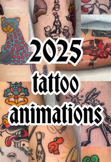 Compilation of every tattoo animations I have completed this year. Thank you so much to everyone that came and chose to be involved in the human experience of getting tattooed. Some of you traveled from far away and I am really grateful we could make all of this happen. 2026 will be an extra special year because me and @lmariera are waiting for the arrival of our first born baby at the end of January. It will also be special because it will mark 10 years of doing my tattoo animations and my 15th