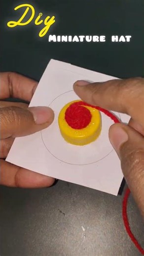 Diy miniature hat 🤠 #diy #miniature #shorts #trending #craft