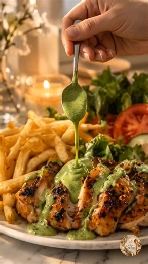 Peruvian Chicken with Creamy Green Sauce (Pollo a la Brasa Style)