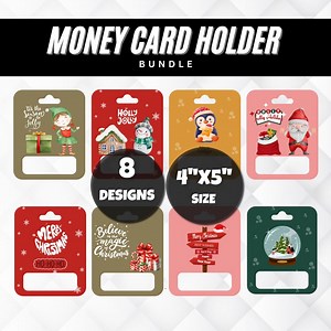 Christmas Money Card Holder PNG Designs, Cash Gift (digital Download) - Etsy